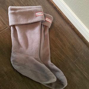 Gray tall hunter socks